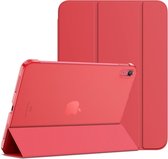 Étui pour tablette adapté à l'iPad 10 (10,9 pouces, modèle 2022, 10e génération), coque de protection arrière rigide avec support fin (rouge)