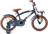 Vélo pour enfants AMIGO 2Cool - Vélo pour garçon de 16 pouces - avec Roues d'entraînement d'entraînement - Frein à rétropédalage - Blauw