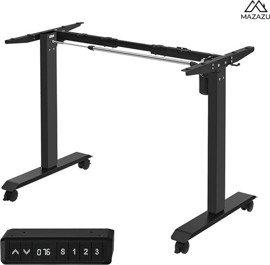 MIRA Home - Elektrisch Bureau Frame - Frame - Laptop - Zwart - 60x(86-135)x(73-118)