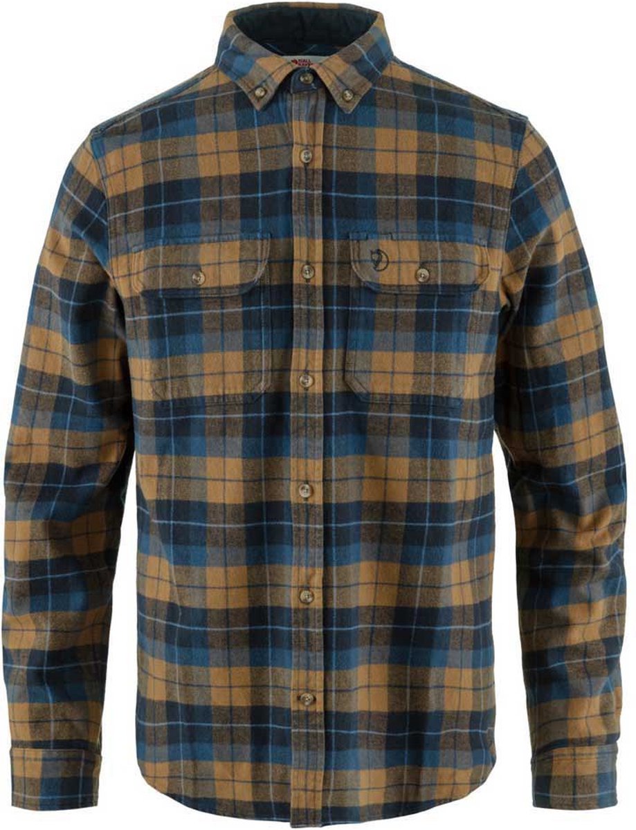 Fjällräven Singi Heavy Flannel Shirt Met Lange Mouwen 2XL Man Marineblauw