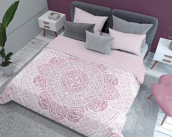 Bedsprei Mandala - roze - 170x210 cm