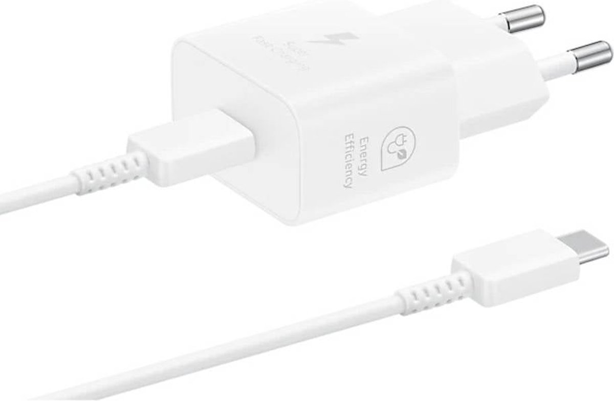 Adaptateur d'efficacité d'origine Samsung 25 W avec câble USB-C 1 mètre Wit