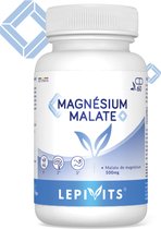 Magnesium Malaat | 60 plantaardige capsules | Bevordert een gezonde werking van het zenuwstelsel | Voedingssupplement | Made in Belgium | LEPIVITS