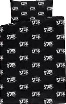 StukTV - Dekbedovertrek Logo's - 1 persoons - Zwart