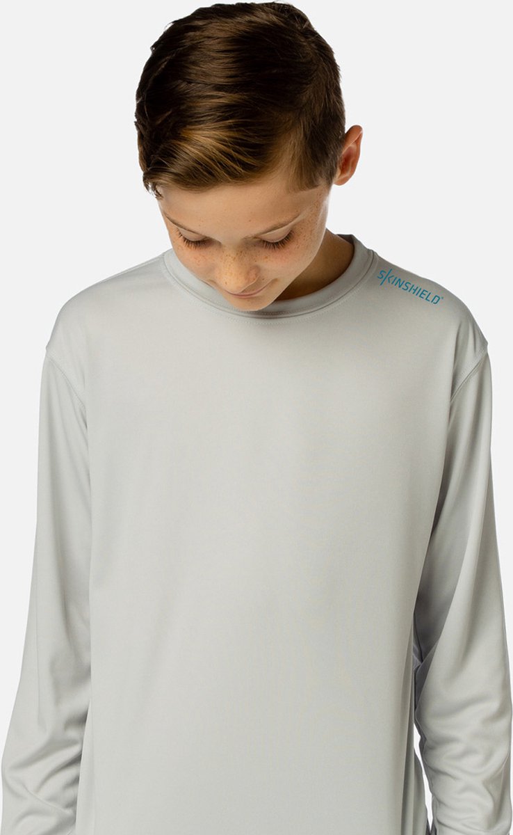 Vapor Apparel - UV-shirt met lange mouwen voor kinderen - grijs - maat S
