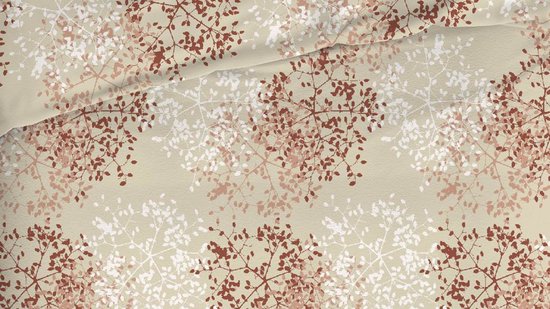 Housse de couette Romanette Calanche - Simple - 140x200/220 cm - Beige/ Terra