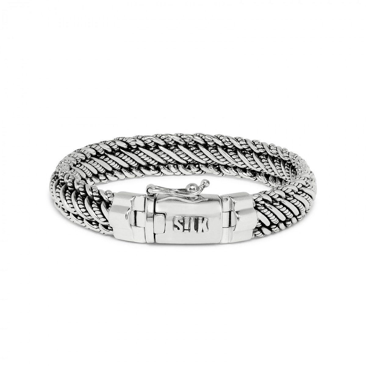 SILK Jewellery - Zilveren Armband - Weave - 738.19 - Maat 19,0