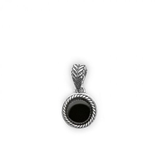 SILK Jewellery - Zwarte onyx Hangers - Legacy - 681BON.1 - Maat 1,0