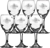 Urban Living witte wijnglazen Comptoir - gedecoreerd glas - 9x stuks - 205 ml