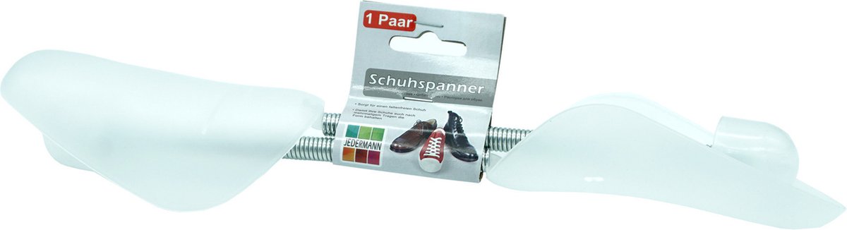Haushaltshelden Schoenspanners - 3x paar - wit - dames/heren schoenen - kunststof - maat 37 t/m 45