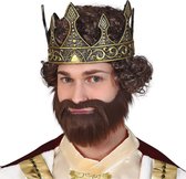 Guircia verkleed kroon voor volwassenen - goud - latex - koning - koningsdag/carnaval