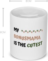 Akyol - my bonusmama is the cutest Spaarpot - Mama - schattige bonusmoeder - moeder cadeautjes - moederdag - verjaardagscadeau - verjaardag - cadeau - geschenk - kado - gift - moeder artikelen - 350 ML inhoud