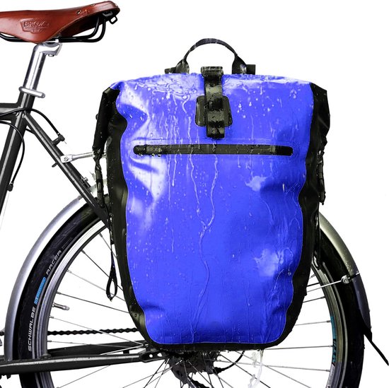 BOTC Fietstas - Waterdicht - Rolltop - Fietstas enkele - Fietstassen electrische fietsen - Blauw