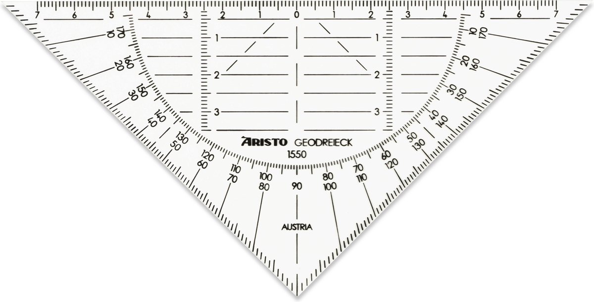 Aristo geodriehoek - 14 cm - flexibel - transparant - AR-1550 - Aristo