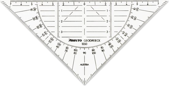 Aristo geodriehoek - 14 cm - flexibel - transparant - AR-1550