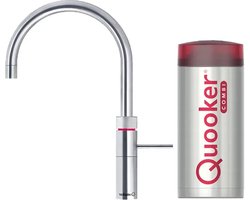 Quooker Fusion round met COMBI+ boiler 3-in-1 kokend water kraan RVS