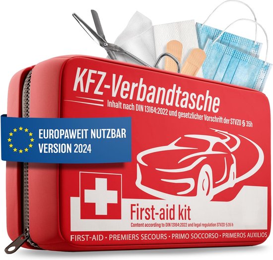 Foto: Ehbo set ehbo kit veiligheidsvest first aid bag set as emergency kit refill set for car autoveiligheidsvest