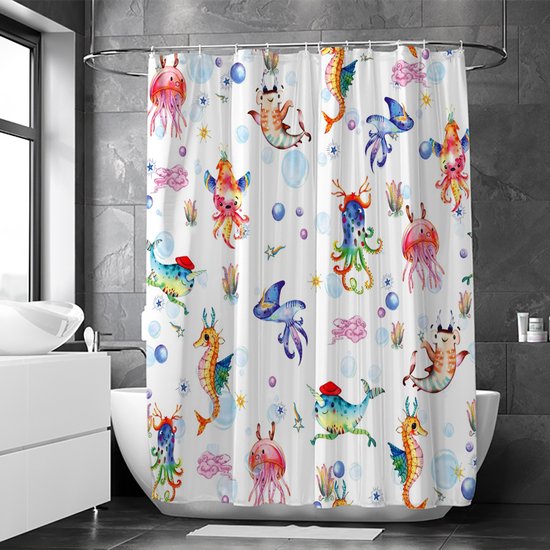 Ik @ Home Eco Gepersonaliseerde Custom 3d Douchegordijn Waterdicht Hond Afdrukken Polyester Badkamer Ik @ Home Eco Gepersonaliseerde Custom 3d Douchegordijn Waterdicht Hond Afdrukken Polyester Badkamer