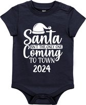Santa isn't the only one coming to town 2024 - romper - navy blauw