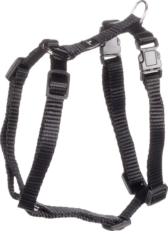 Flamingo Hondentuig H - Zwart - 25 - 40 cm x 10 mm