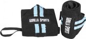 Gorilla Sports Polsbanden - Katoen - Elastisch - Zwart/Blauw