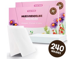 Mr. Green Mind Wasstrips ECO 240 Wasbeurten bloemig Flower Forest Milieuvriendelijke Wasmiddeldoekjes Wasvellen Wasmiddel Voordeelverpakking incl. wasverzachter