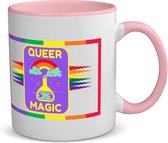 Akyol - lgbtq cadeau - koffiemok - theemok - roze - Lgbt - queer - lgbtq cadeau - mok met opdruk - lgbt - pride month - lgbtq vlag - gay pride - koffiemok met tekst - opdruk - leuke pride spullen - verjaardag - cadeau - gift - 350 ML inhoud