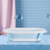3 in 1 babybadje, babyshower, babybadje gereedschap Opvouwbaar, draagbaar antislip veilig bad voor baby's Dit is een badkuip + temperatuurdisplay + badmat