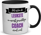 Akyol - leukste coach eruit ziet koffiemok - theemok - zwart - Coach - beste coach - sport - verjaardagscadeau - klein cadeautje - kado - gift - geschenk - verrassing - 350 ML inhoud