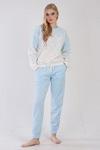 Vienetta - Dames Fleece Pyjama Set, Lange Mouwen - M