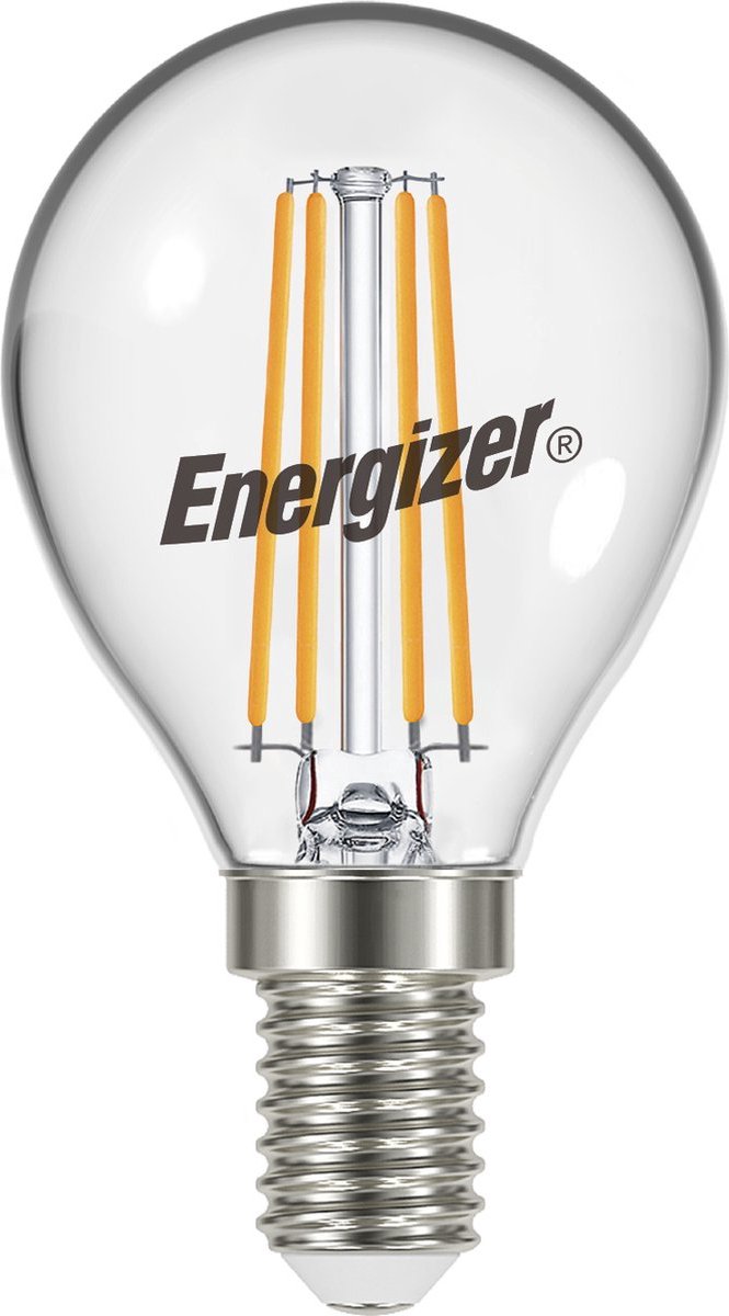 Energizer energiezuinige filament Led kogellamp - E14 - 5 Watt - warmwit licht - dimbaar - 1 stuk