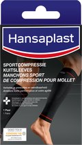 Hansaplast Sport Compressie Kuit Sleeves - Kuit Ondersteuning - One Size - Zwart