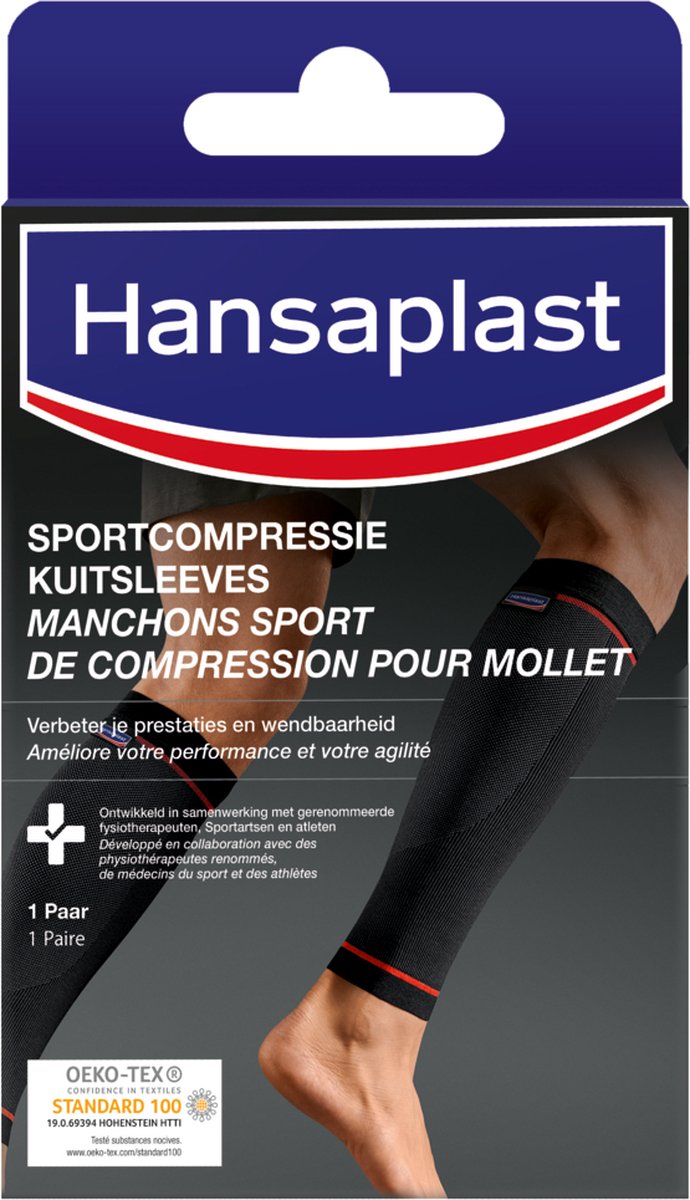 Hansaplast Sport - Compressie Kuitsleeves - One Size - Unisex - 1 paar - Hansaplast
