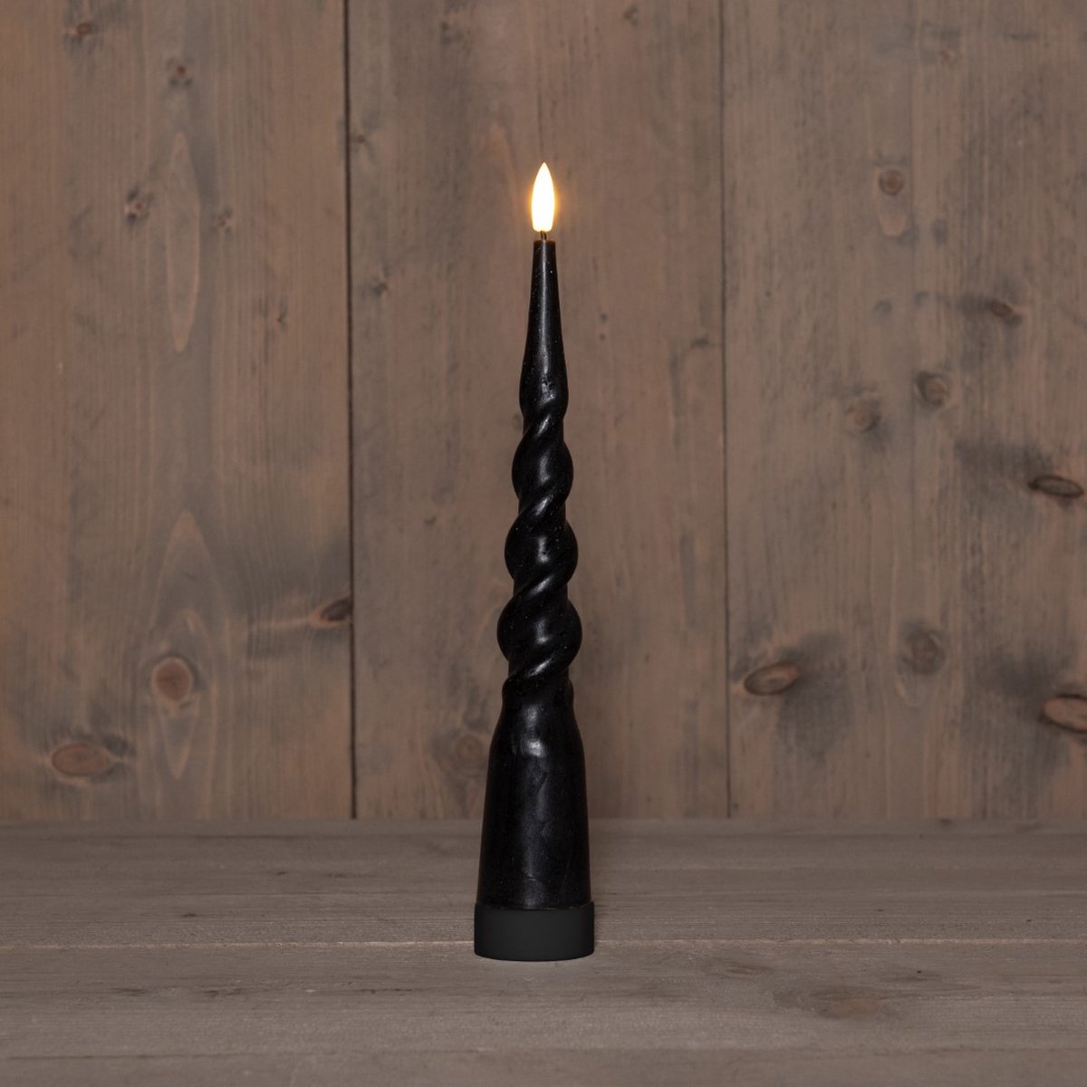 Annas collection - B.O.T. 3D Wick Black Big Swirl Candle 29 cm Rust...