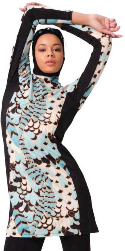 Burkini Moslimvrouw - 3-delig Islamitisch vrouwenkostuum met bescheiden Burkini Moslimvrouw - 3-delig Islamitisch vrouwenkostuum met bescheiden