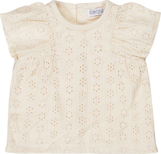 Dirkje R-CHERRY Meisjes Blouse - Off white - Maat 104