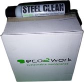 1 X ECO 2 Work 100% Ecologische STEEL CLEAN reiniging, glans en bescherming van RVS, Chroom en gepolijst aluminium LET OP vergelijkbaar met 650ml