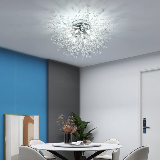 Lustre en cristal Delaveek - Plafonnier LED moderne G9 6 lumières