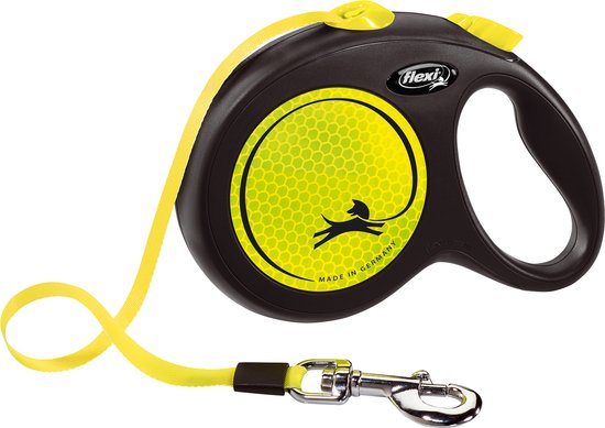 Flexi New Neon - Rollijn Hondenriem - L - 5 Meter - Geel - Grote en Actieve Honden