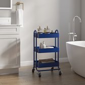 Bol.com Keukentrolley Pyhäntä met 3 manden 785x46x35 cm blauw aanbieding