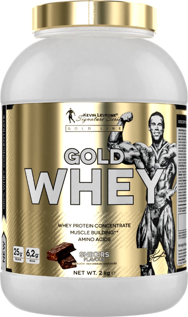 Kevin Levrone Gold Whey Proteine - Whey concentraat - 2000g - Snikers