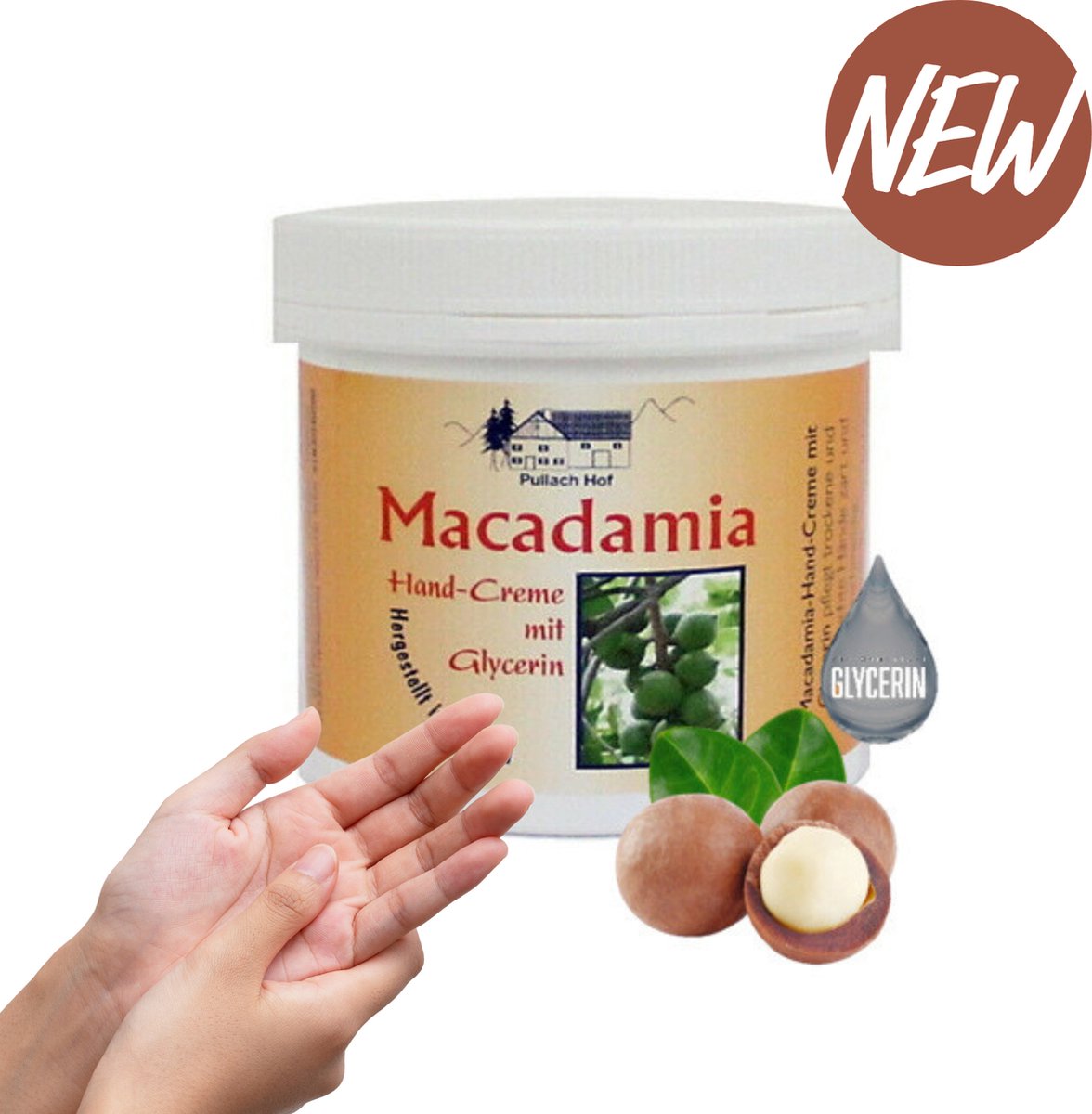 Allgäu - Macadamia Handcrème met Glycerine 250ml -NIEUW