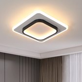 Delaveek- Vierkante gangpad plafondlamp - 30W - Wit+Zwart - Warm Wit 3000K