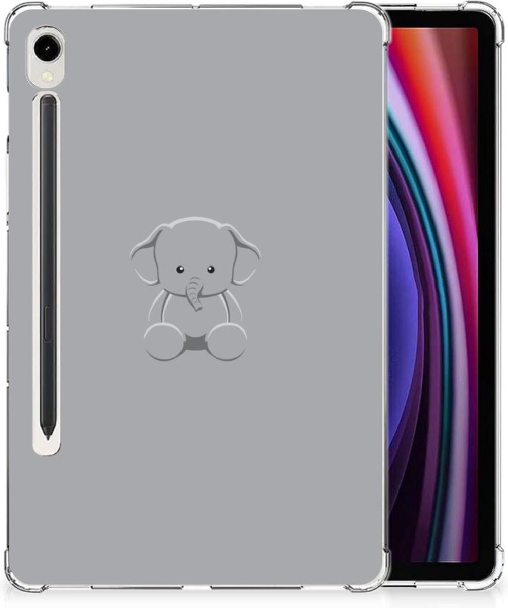 Samsung Galaxy Tab S9 Tablet Back Cover Grijs Baby Olifant