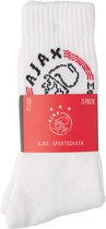 Ajax-sokken 3-pack wit met logo