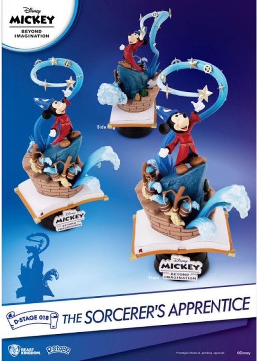 Beast Kingdom Disney: 90th Mickey Anniversary - Sorcerer's Apprentice PVC Diorama decoratie thumbnail 3