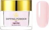 AT-Shop - Dipping Powder - 008 Light Pink - Te Gebruiken met elk merk Dip Powder - Dip poeder - Dip nagel - Nailart - Nail- Pink Gellac starter set