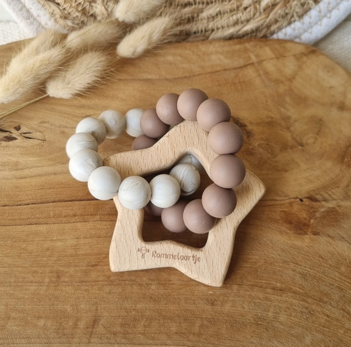 Goedkoopste bijtring - ster - baby - cadeau - kraamcadeau - beukenhout - feestdagen