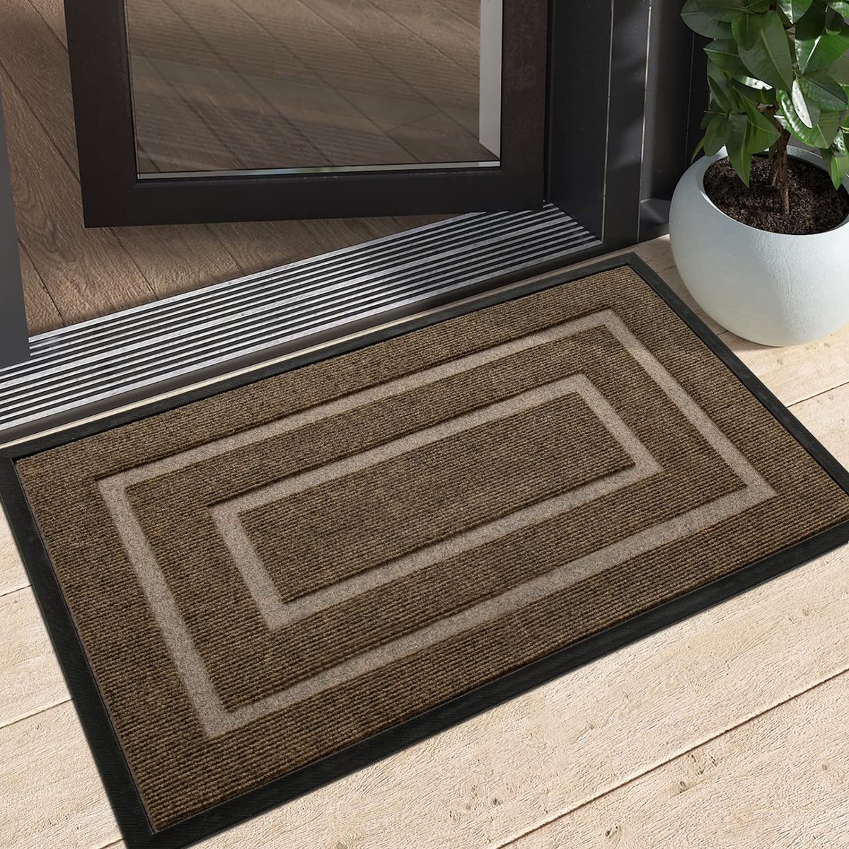 GadHome Deurmat Zwart antraciet 60x90 cm | entree deurmat waterdicht wasbaar slijtvast vuilvanger | Antislip deurmat voor vuilvanger voor voordeur, gang, entree, keuken, slaapkamer GadHome Deurmat Zwart antraciet 60x90 cm | entree deurmat waterdicht wasbaar slijtvast vuilvanger | Antislip deurmat voor vuilvanger voor voordeur, gang, entree, keuken, slaapkamer