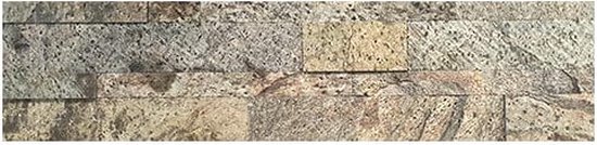 Zelfklevende Steenstrip - Natuursteen - Multi Gold - Reliëf - 60x15cm
